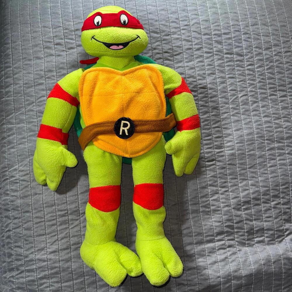 TMNT Raphael 24" Plush Jay Franco‎ Teenage Mutant Ninja Turtle Stuffed 2013 Red